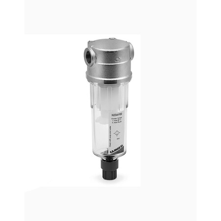 Camozzi #N204-Fb0Tf, N Series, Normal Bowl, 1/4" Ports, Filter, 0.01µm, Coalescing Type Filtering Element,  N204-FB0TF